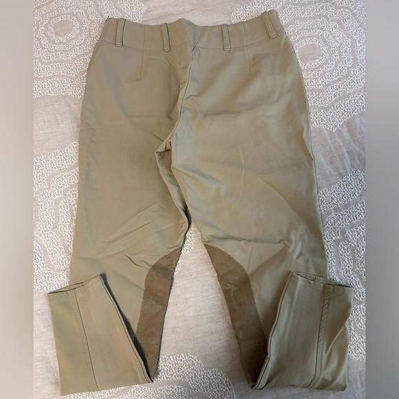 Ariat Side Zip Knee Patch Breeches, Tan - 24L - Picture 2 of 4